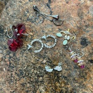 6 Pair of earrings. These are all for pierced ears